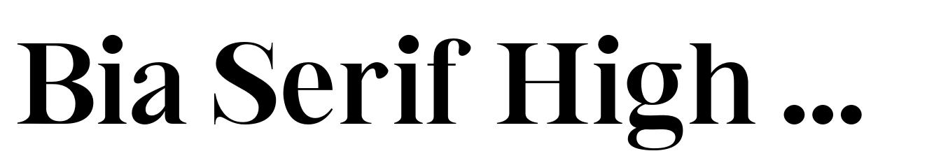 Bia Serif High Semi Bold